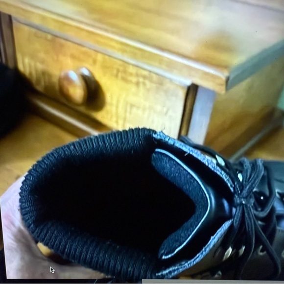 Wanderlust women’s Boston  black faux leather lace up ankle boots 12N - Picture 5 of 5